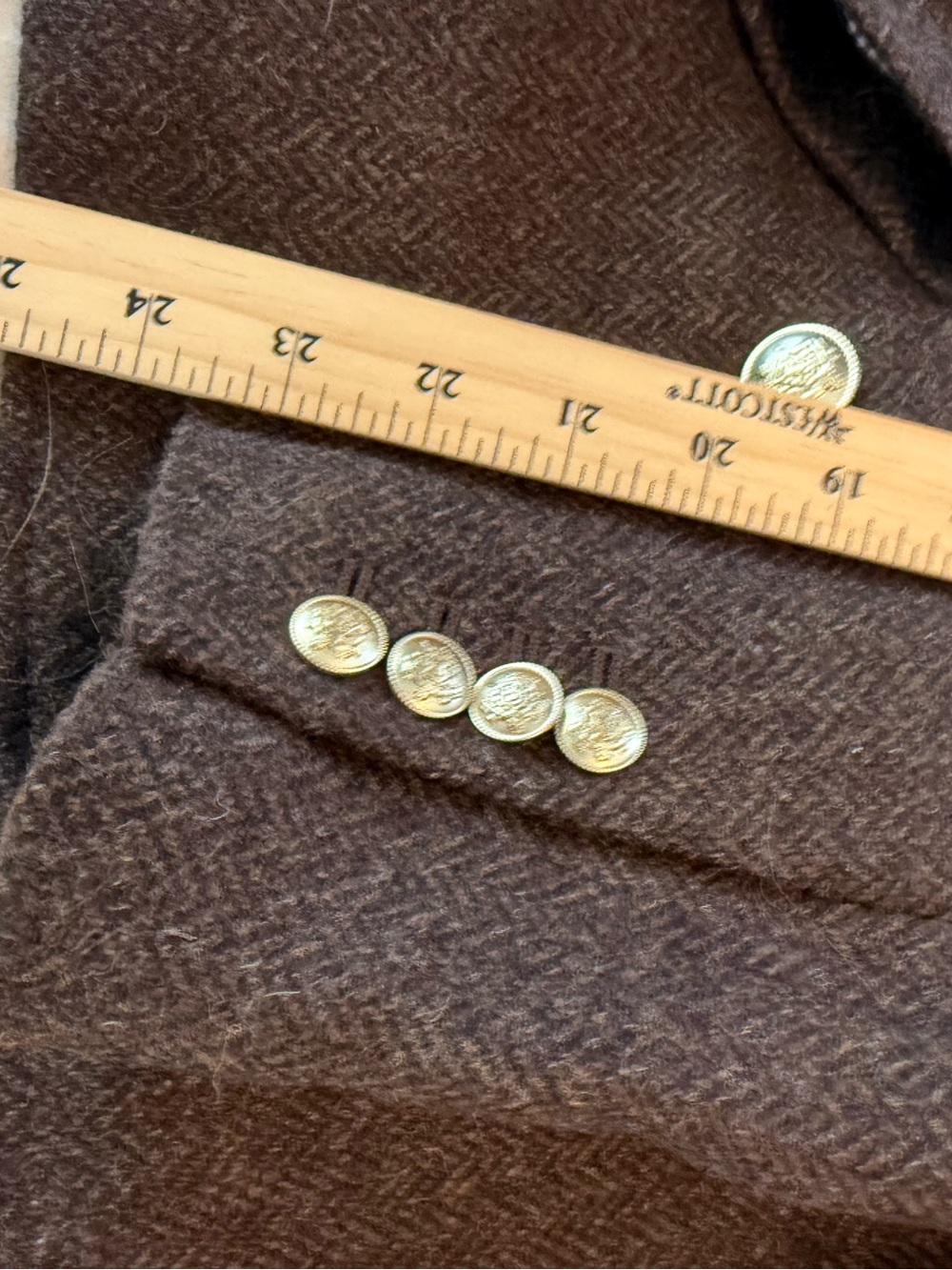 J. Crew Wool Women's Double-Breasted Brown Blazer Jacket NWOT 1349 - Picture 7 of 10